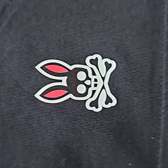 Psycho Bunny by Robert Godley Tee Black Vneck Tshirt Unisex Top XL Extra Large - Picture 3 of 6